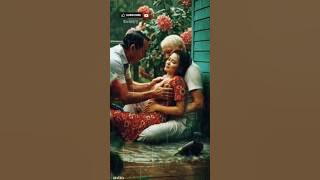 beautiful girl in the pond with an old man in the rain😂🌧️#asmrrain #heavyrain #hujan #rainsounds #ai