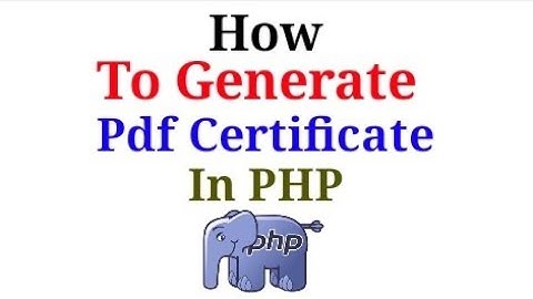 how to generate pdf certificate in php || priyog educational || in hindi