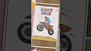 Dirt bike 🏍️ | Easy coloring | #dirtbike #easy #coloringbook #viralshorts #fyp #colors
