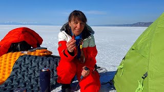 OVERNIGHT on ICE in a TENT. ON THE ICE OF BAIKAL. Part 2, final.