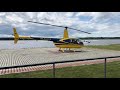 Взлет вертолета Robinson R44 с нуля