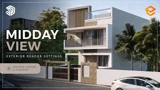 Midday Exterior Render in Enscape | Realistic Lighting Settings