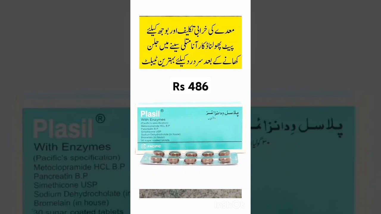 Plasil with Enzyme contains two active ingredients, metoclopramide and digestive enzymes.