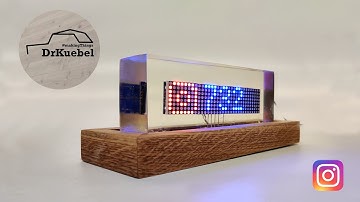 Desk clock and Instagram Counter in Epoxy // Floating sytle // ESP8266 WeMos D1 WiFi