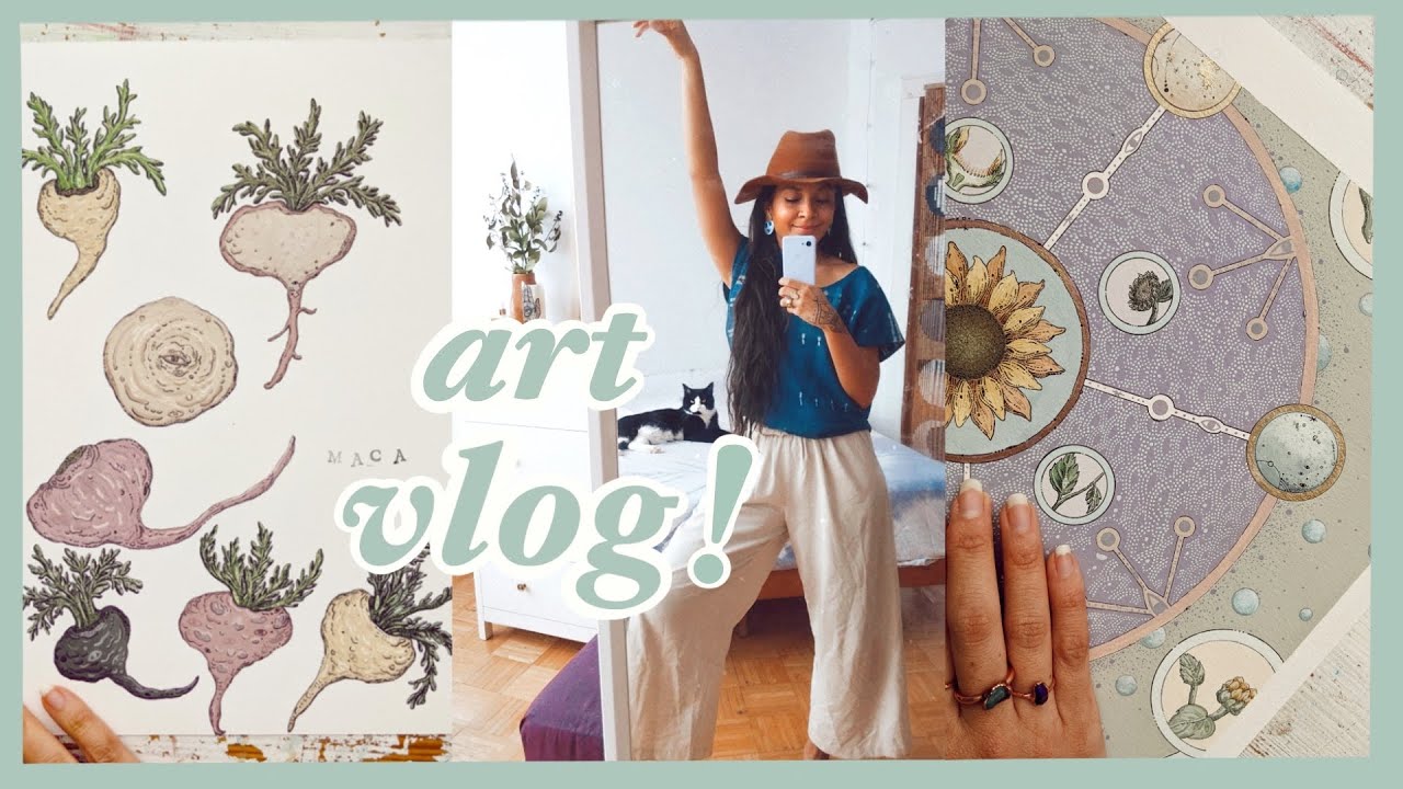♥︎ Art Studio Vlog ~ Custom Painting, Client Work and Home Decor ...