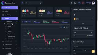 Crypto Admin Templates Dashboard With LTR Dark Theme