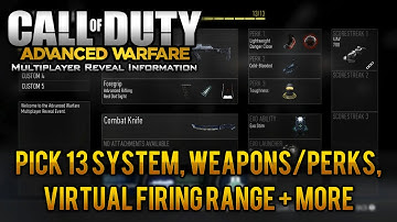 Call of Duty: Advanced Warfare- "Pick 13" System! Create-a-Class, Virtual Firing Range + More