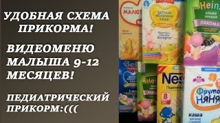 УДОБНАЯ СХЕМА ПРИКОРМА! ВИДЕОМЕНЮ МАЛЫША 9-12 МЕСЯЦЕВ! ПЕДИАТРИЧЕСКИЙ ПРИКОРМ((( УДОБНАЯ СХЕМА ПРИКОРМА! ВИДЕОМЕНЮ МАЛЫША 9-12 МЕСЯЦЕВ! ПЕДИАТРИЧЕСКИЙ ПРИКОРМ(((