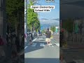 Japanese Elementary School Kids when crossing the crosswalk - Polite Japanese children bow #shorts