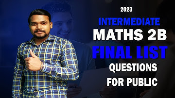 #intermediate Maths 2B Final List - 2023