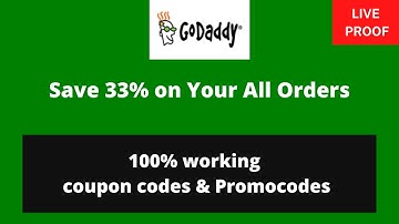 Godaddy coupon code & Promo codes ✅ |  100% Working codes for Domain , Hosting & More ! #godaddy