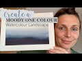 Minimalist watercolor abstract painting tutorial minimalist landscape demonstration