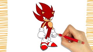 How to Draw a FIRE SONIC I Easy I Step by Step