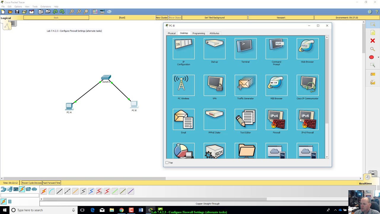 Lab 7 4 2 3 Configure Firewall Settings alternate Tasks YouTube