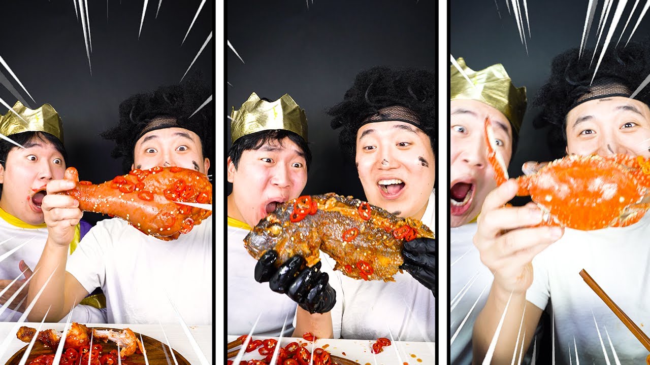Super Giant Spicy Food Challenge (Chicken, Monster Fish, Crab) TikTok