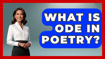 What Is ODE In Poetry? - Tales And Texts