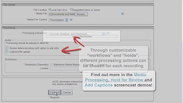 Opencast Matterhorn Demo: Upload a recording