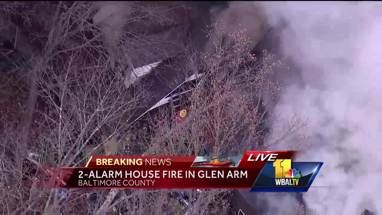 Video Crews battle house fire in Glen Arm YouTube