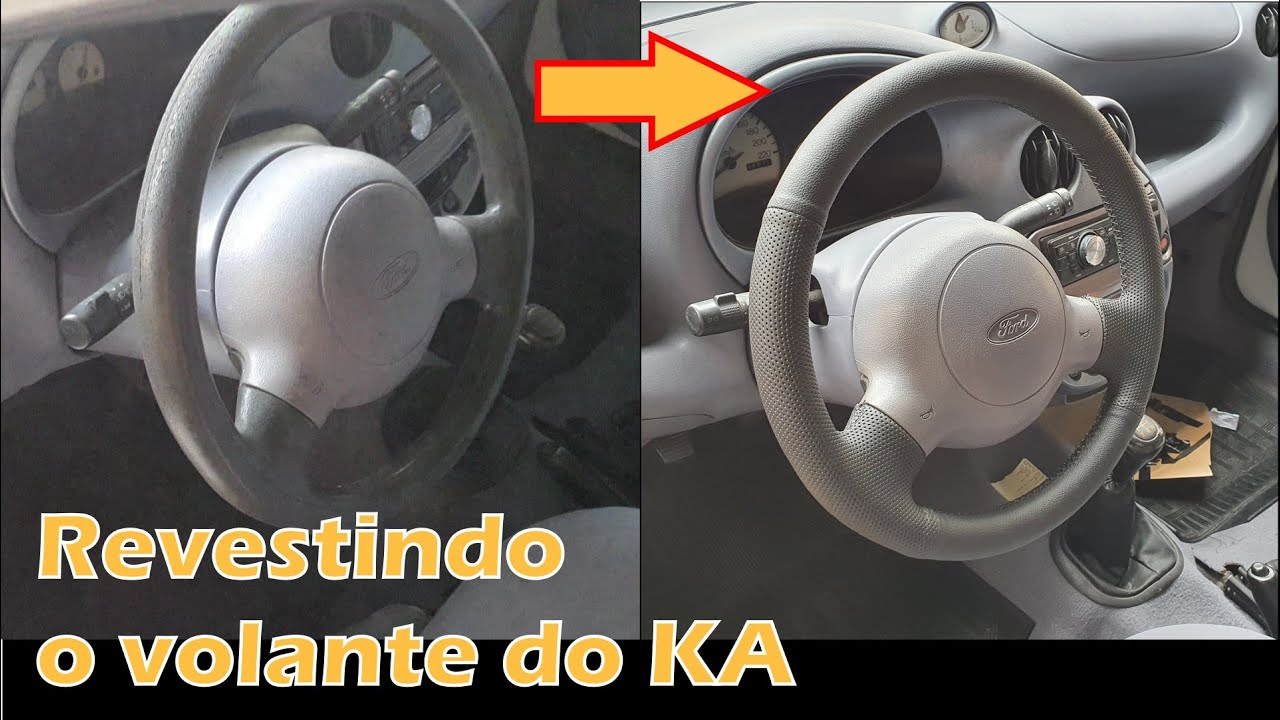 Revestindo com "Couro" o volante do Ka - [4K]
