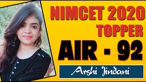 Winning strategy of Arshi Jindani AIR 92 NIMCET | Impetus Gurukul student NIMCET Result