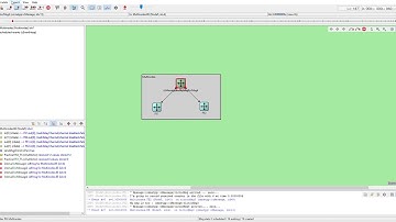 simulation of 3 nodes sending signals from omnet++