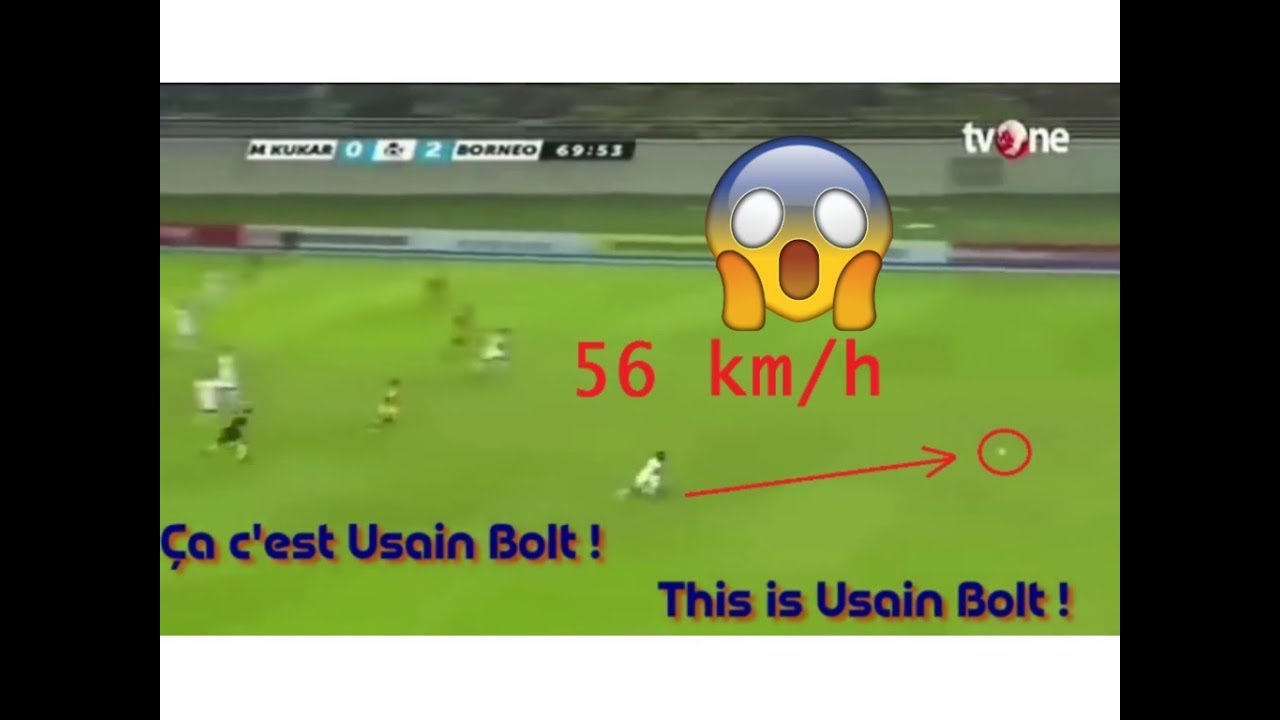 USAIN BOLT Speed 56 km/h !! France 98 Vs Fifa 98 | Fastest ...