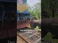 Two locomotives being coupled | #train #safety #railway #locomotive #coupling #shorts