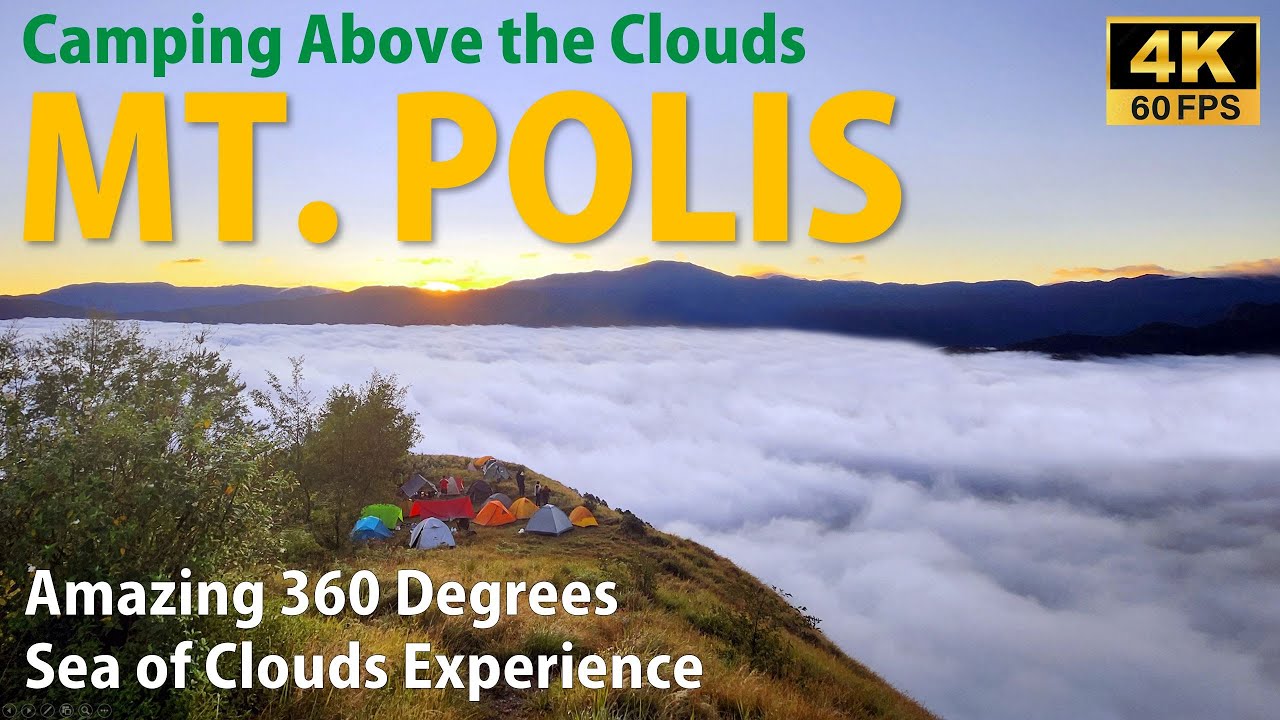Camping Above the Clouds Mt. Polis - A 360 Degrees Sea of Clouds Experience January 19, 2025 [4K]