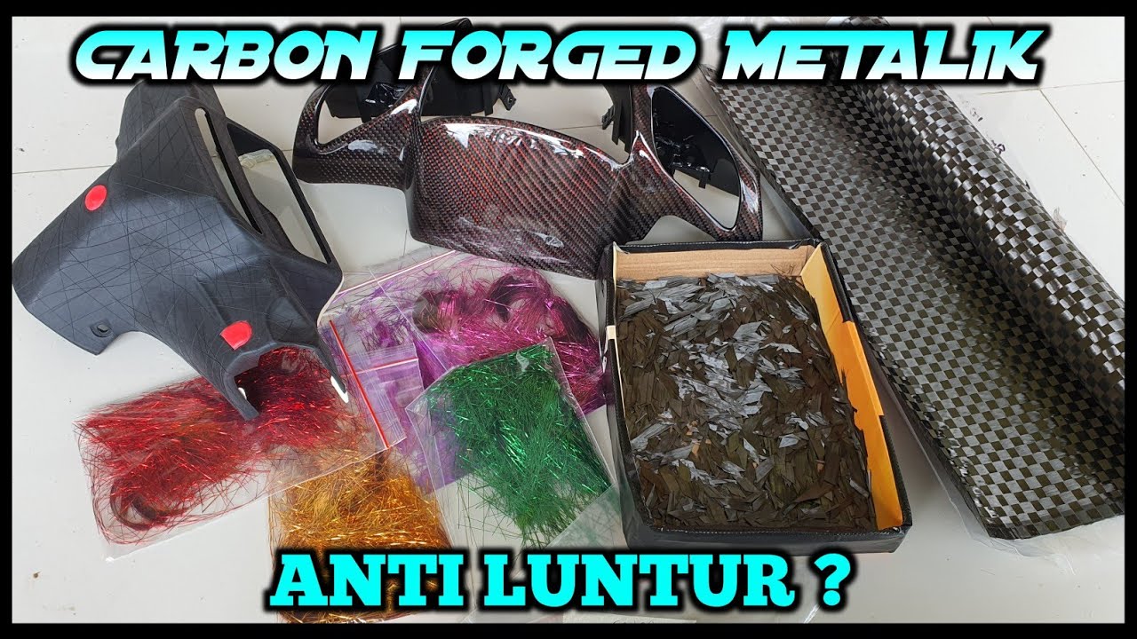TIPS METALIK CARBON FORGED TIDAK LUNTUR SAAT PENGECORAN RESIN, Skining carbon forged metalik gold