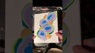 Puddle Pour - Vibrant Colors  #fluidartist #drizzle #acrylicpouring 🫗🧑‍🎨👍