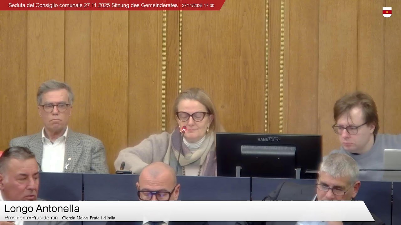 Seduta del Consiglio comunale 27.11.2025 Sitzung des Gemeinderates