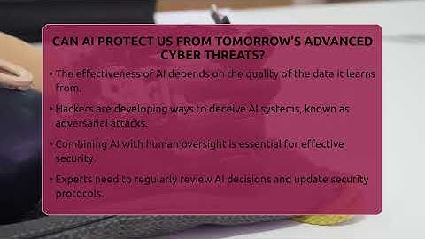 Can AI Protect Us From Tomorrow