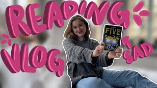 reading FIVE SURVIVE  *spoiler free reading vlog*