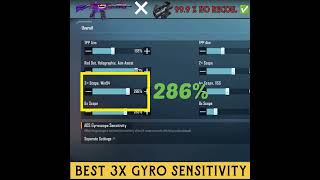 ✅3X Long Range Spray Sensitivity | 3X Zero Recoil Sensitivity With Gyroscope #pubg #bgmi #shorts