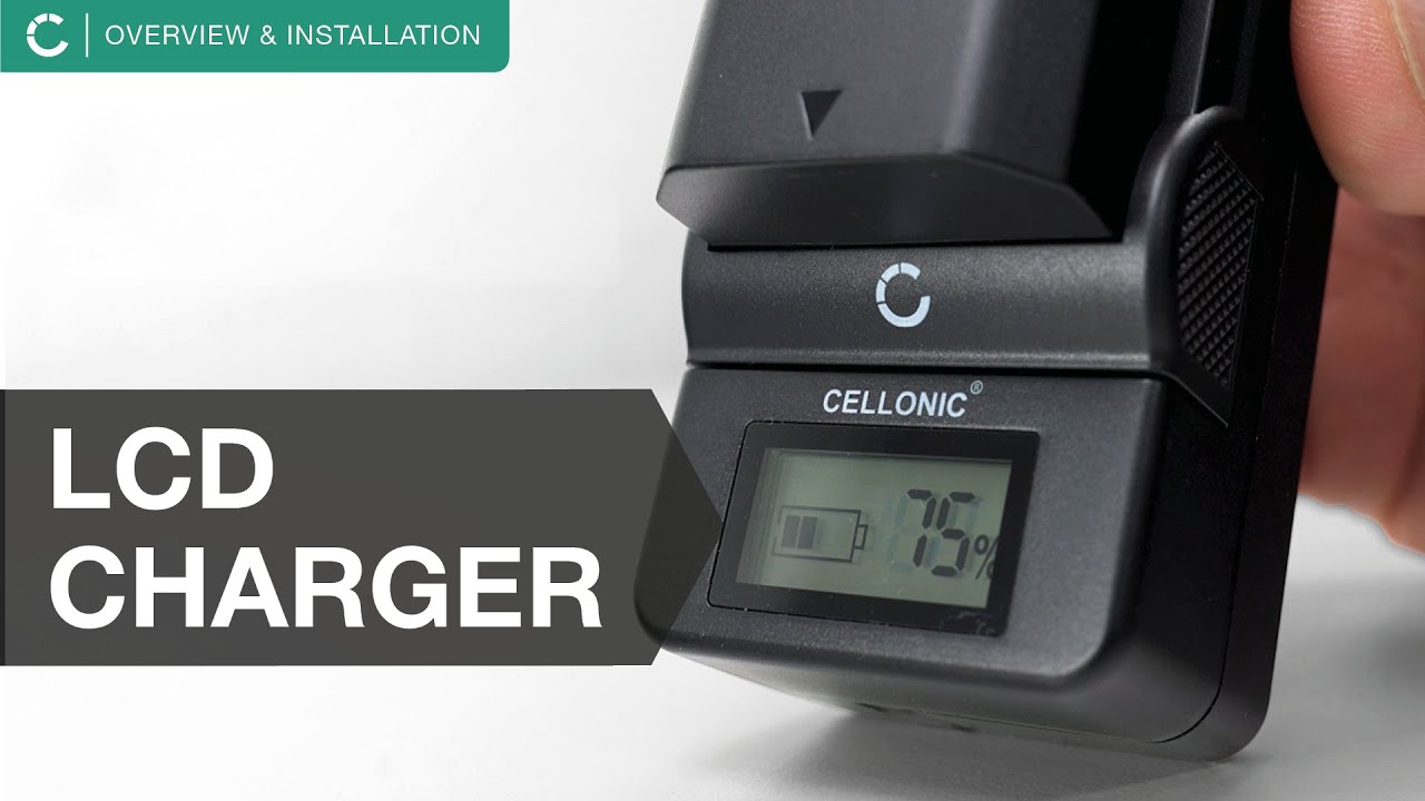 CELLONIC LCD Battery Charger – Quick & Smart Charging for Your Camera Batteries