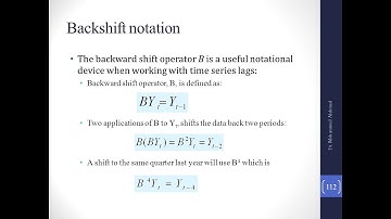 Backshift Notation in Time Series