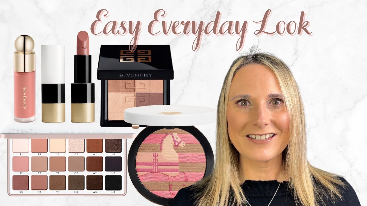 Everyday Makeup Look Using Luxury Beauty | Hermes Rocabar Rosy Glow Blush | Hermes Satin Lipstick
