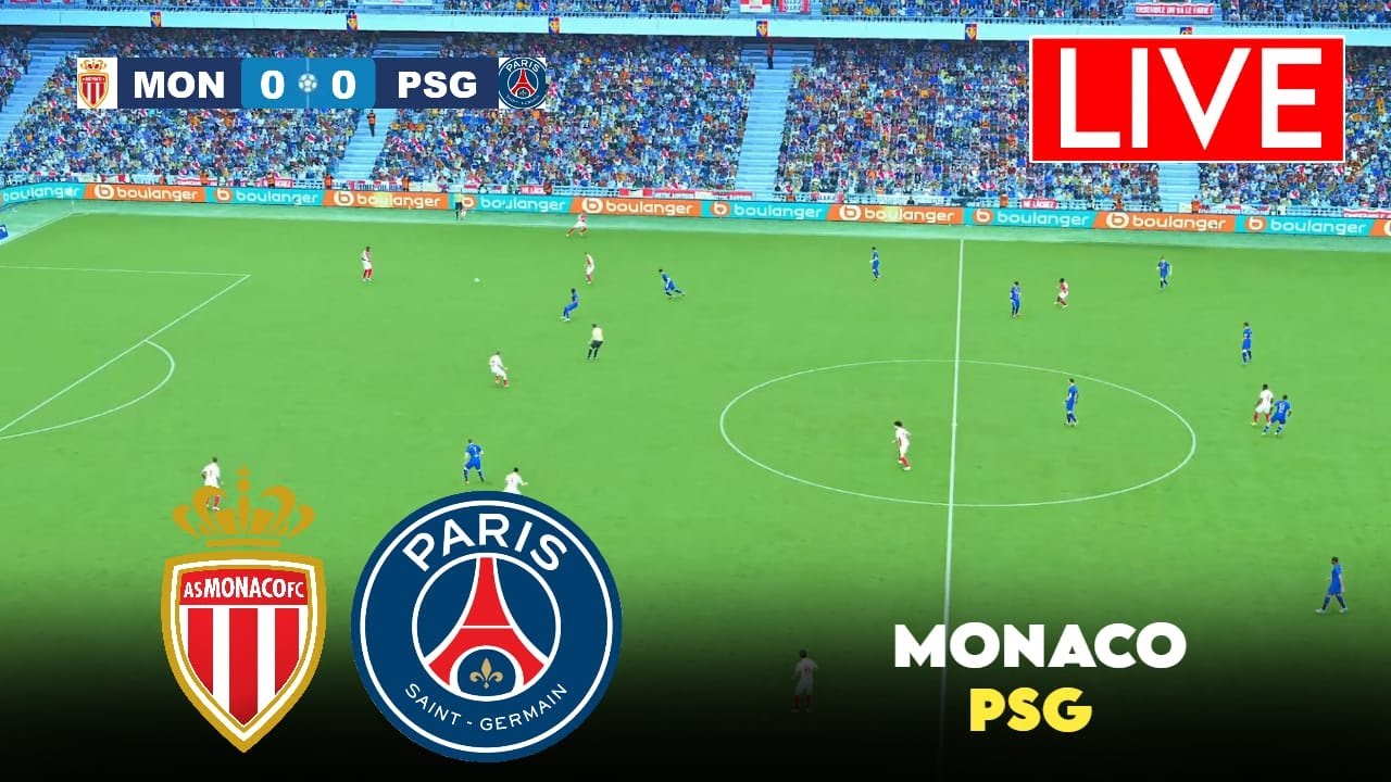 🔴EN DIRECT : Monaco - Paris Saint-Germain – 14e journée de Ligue 1 | Simulation PES 2021 :