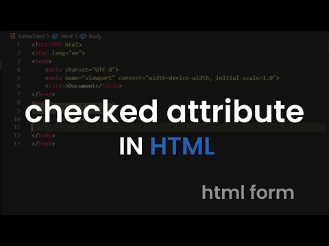 What is checked attribute in html - Urdu / Hindi