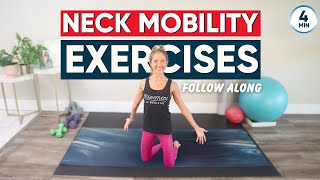 Neck Mobility Exercises Follow Along (4 MIN!)