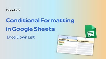 Conditional Formatting in Google Sheets - Drop Down List
