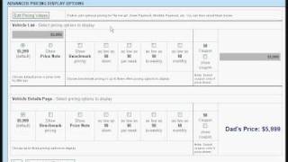 Benchmark Pricing and Pricing Display Options