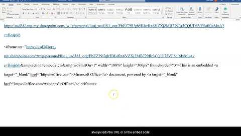 Embedding Microsoft Documents in Canvas