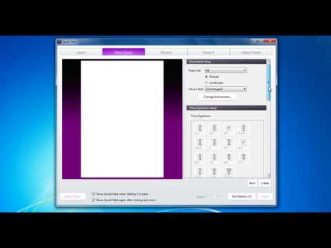 Sibelius 7.5 Tutorial Series  - Using The Quick Start Wizard