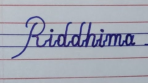 Riddhima beautiful name write in cursive handwriting | cursive writing | english writing | Writing |