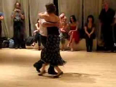 Juan Manuel Suarez dancing tango with Caroline Peattie