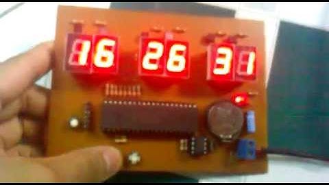 RTC clock display on 7-segment LED 6. PIC16F877A by LDNam