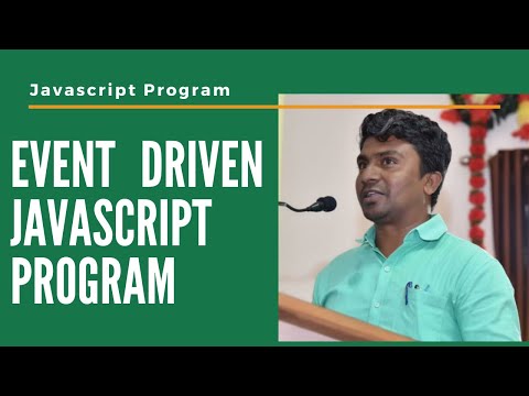 Event driven javascript program