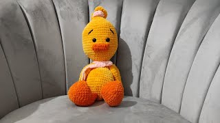 Amigurumi ördek yapılışı kadife ip ile part 1#crochet #amigurumi #ördek 