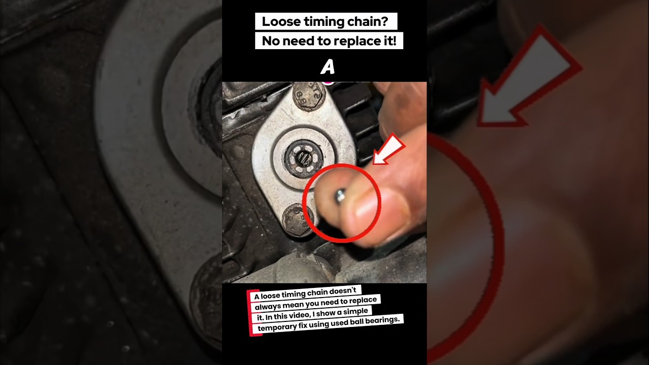 Устранение ослабленной цепи ГРМ ⚙️ Простой способ с шариком подшипника 